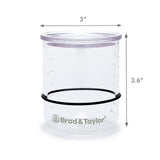 Dimensions of the small Starter Jar: 3" by 3.6".