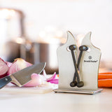 Professional Knife Sharpener, Original with red onions and a knife
