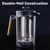 french press double wall inside display