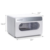 Dimensions of the Proofer Pro: 14.6" H × 22" D × 22" W.