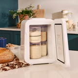 Sourdough Home with the door open, showing four small Starter Jars inside.