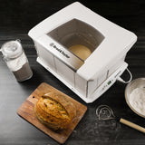 Folding Proofer with a loaf of bread and a jar of flour
